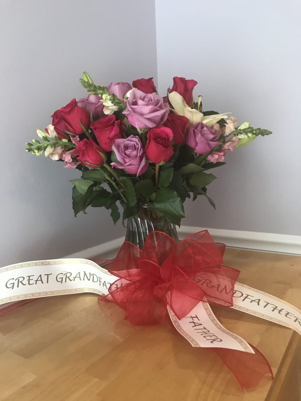 Flowers in a vase on a table